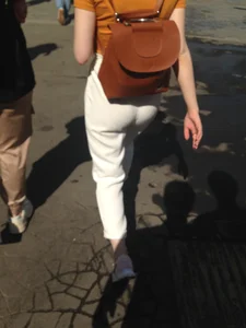 Ass in White Pants City Candid