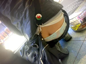 Huge collection of whale tails, ass cracks and panty peeks in public