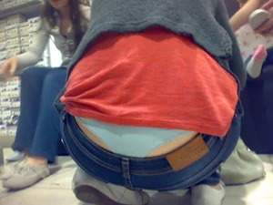 Huge collection of whale tails, ass cracks and panty peeks in public