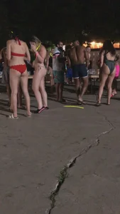 Party babes in bikinis and swimmsuits