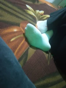 Teen girls' feet in socks