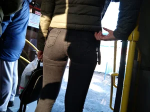 Amazing Hot Ass in Tight Jeans in the Bus Creepshots