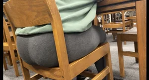 College babe with a nice ass in leggings and sweats at the library
