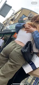 Jiggly round ass of a blonde beauty in cargo pants + Face shots