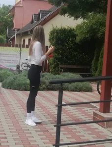 cute teen in leggings