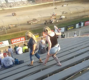 Two chubby girls at the stadium creepshot