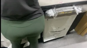 Old hispanic thick milf coworker in lovely leggings (closeups and faceshot)