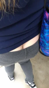 Chubby Girl with Pants Pulled Down Street Candid Photos