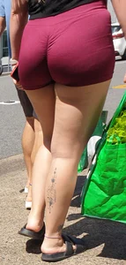 PAWG in incredible lighting and tiny tight shorts. Visible thong line and feet. Thick thighs and calf tatts. (OC)