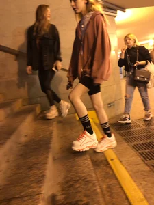Girls in Shorts with Hot Skinny Legs Street Creepshots