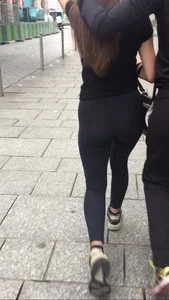 Hot Booty in Black Tights on the City Street Creepshots Gallery