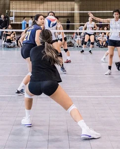 A Hot Volleyball Girl in Spandex Shorts Photo