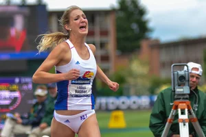 Candid track girls and runners