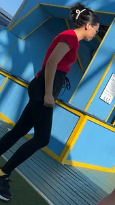 Slim college brunette working at a fair (oc)