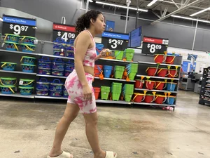 Public Beauties Series | PINK spanks on massive ass