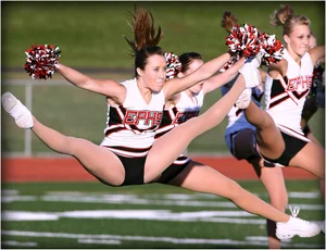 Candid cheerleaders