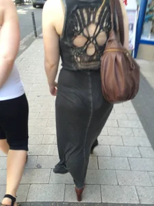 Big Booty in a Long Skirt Street Creepshot