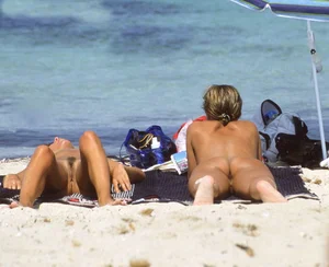 Nude beach and topless girls