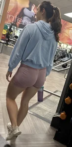 Part 2 of this sexy college Pawg in pink biker shorts