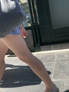 Closeup of a candid girl's hot legs
