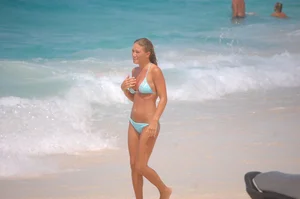 Various sexy candid girls in bikinis at the beach