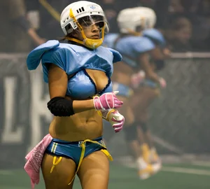 Sexy female football players with hot bodies