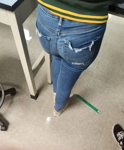 Former classmate in really tight jeans