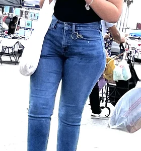 Great ass tight jeans at flea market. OC