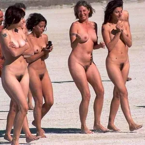 Nude beach and topless girls