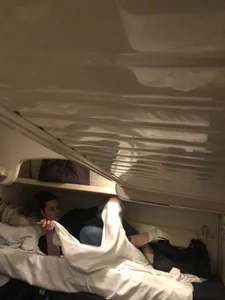 Hot Booty in Tight Jeans in the Train Sleeping Car - Girl Taking Off White Socks Candid Gallery