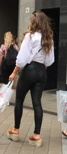 Beautiful Leather Jeans / Pants Milf Shopping