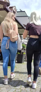 Blonde Ass in Tight jeans