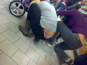 Huge collection of whale tails, ass cracks and panty peeks in public