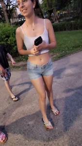 Sexy skinny college girl faceshot, wearing almost nothing, nice nipples (oc)