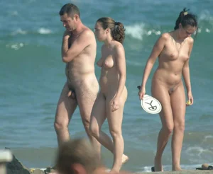 Nude beach and topless girls