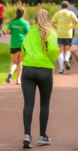 Candid track girls and runners