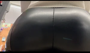 Milf ass in leather pants
