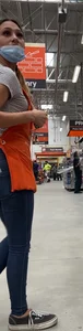 caught by home depot worker. then, moves closer to camera