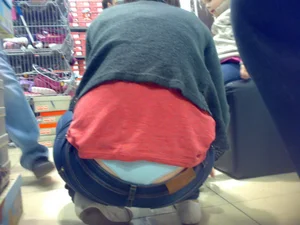 Huge collection of whale tails, ass cracks and panty peeks in public