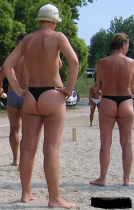 Beach voyeur babes in bikinis, thongs and topless