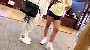 Fresh Teenaged Ass in Legging Shorts