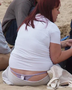 Bunch of girls with their thongs hanging out