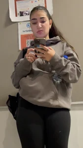 Pretty Arab College Girl’s Red Panties Are Showing Through Her Leggings