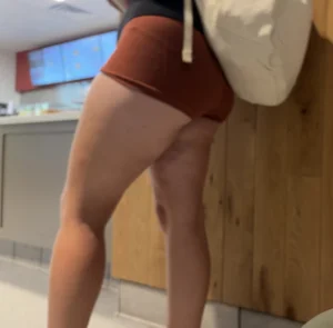 College Chick with a Big Mound in Tight Booty