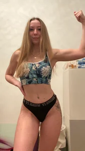 Blonde in Lingerie Home Selfies Gallery