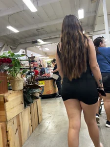 Busty big booty Latina in one piece spandex