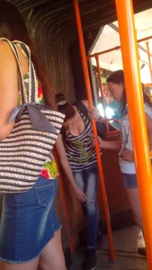 Candid Teens in a Public Bus Creepshot