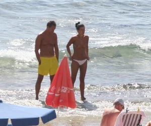 Nude beach and topless girls