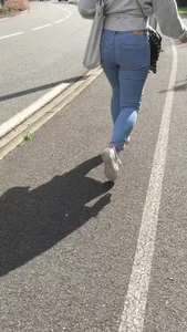 Juicy student ass in a tight pants