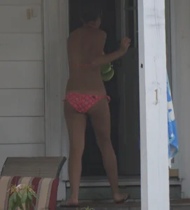 A hot teen neighbor in various bikinis